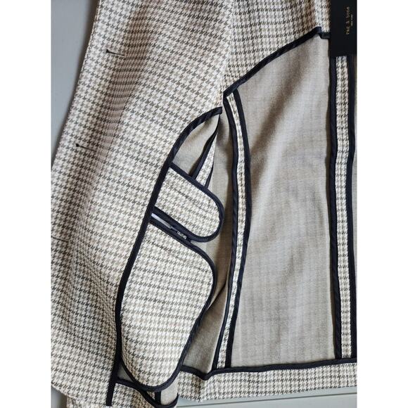 NWT rag & bone Slade Italian Plaid Blazer Size 8 Grey Multi #3E505 - Picture 10 of 13